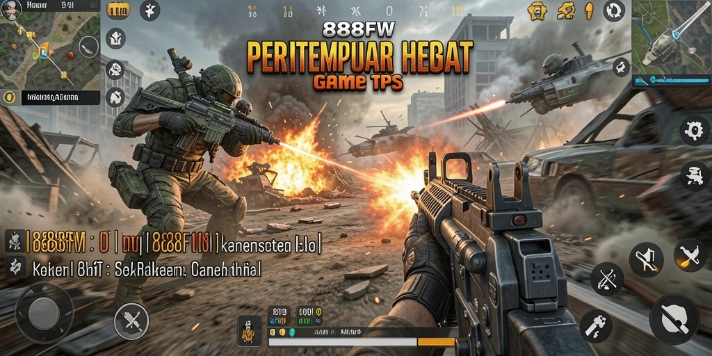 Tampilan gameplay mendebarkan dari 888FW dengan aksi TPS yang intens.