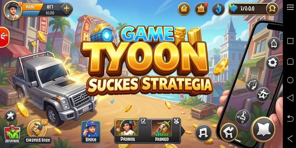 Tampilan gameplay menarik 8HHH dengan elemen Tycoon yang menantang.