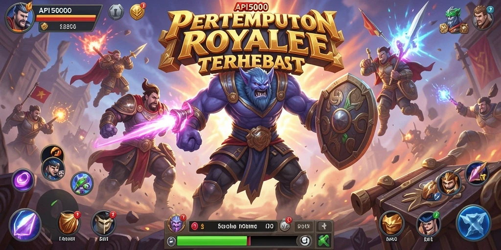 Tampilan aksi seru dalam permainan Battle Royale API5000.