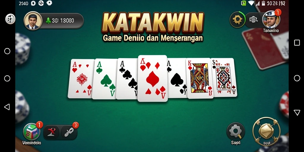 Tampilan gameplay yang seru dalam KATAKWIN, memikat dan menarik.