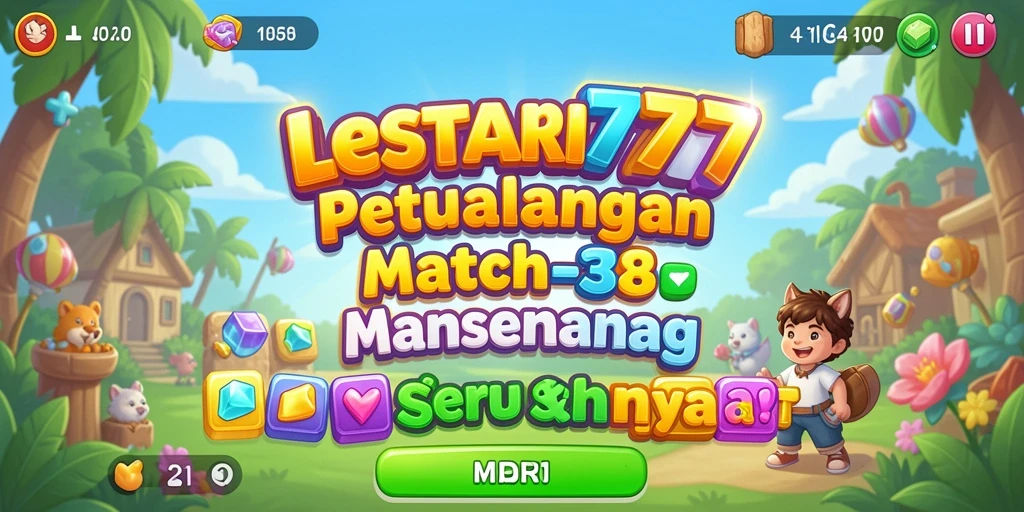Tampilan gameplay seru dari LESTARI777 yang penuh warna.
