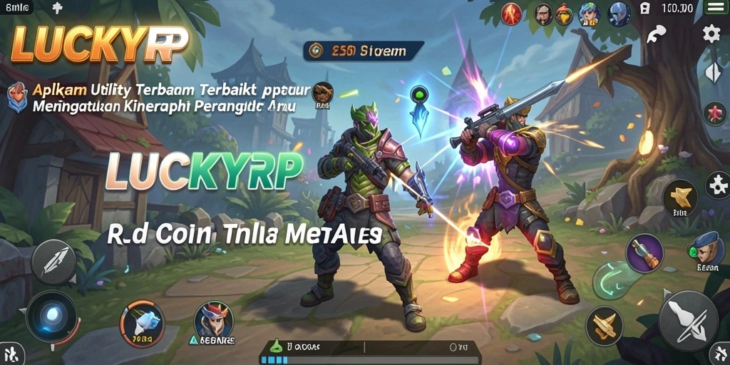 Screenshot utama LUCKYRP menampilkan tampilan antarmuka aplikasi Utility.