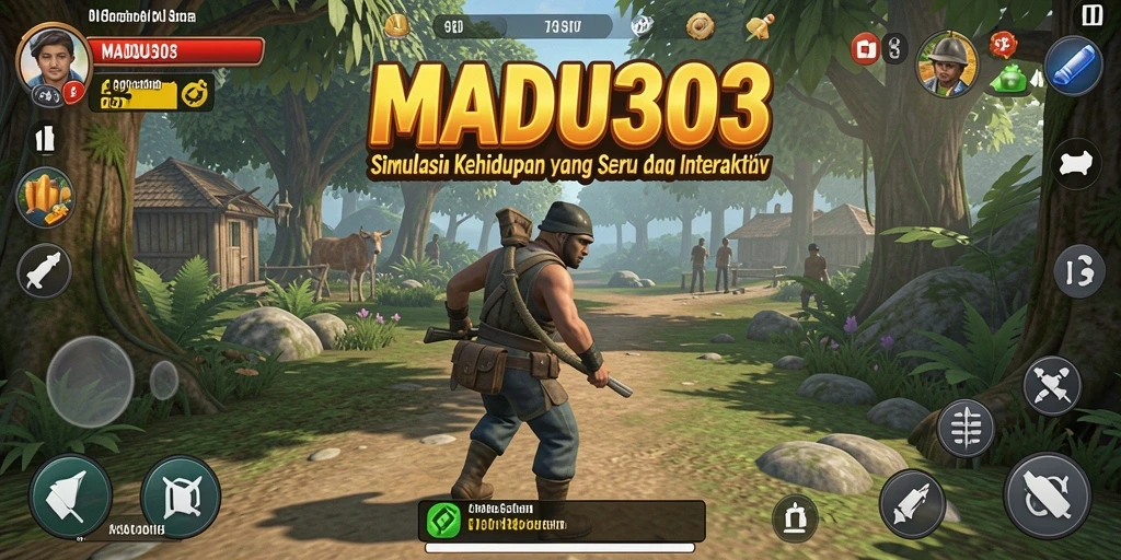 Screenshot menunjukkan momen seru di dunia simulasi MADU303.