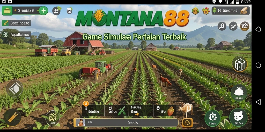 Screenshot gameplay MONTANA88 menunjukkan keseruan bertani yang mengasyikkan.