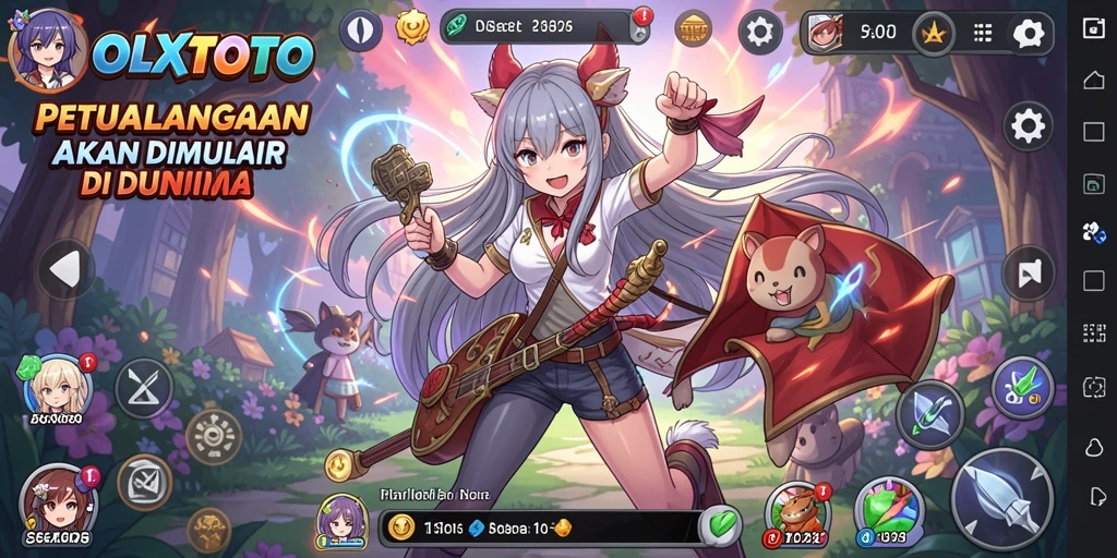 Tampilan menarik dari gameplay OLXTOTO yang penuh aksi dan karakter anime.
