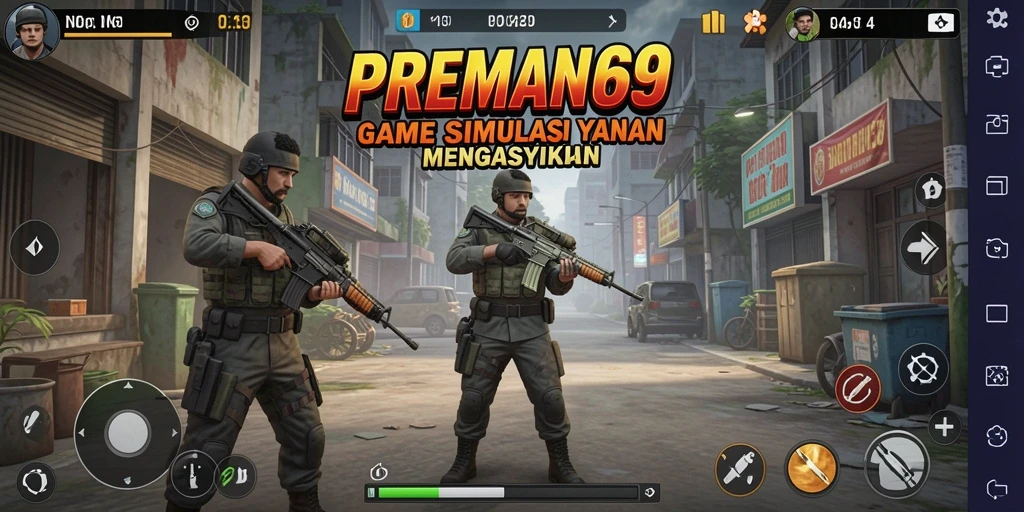Screenshot gameplay PREMAN69 menampilkan aksi mendebarkan dalam simulasi kehidupan.