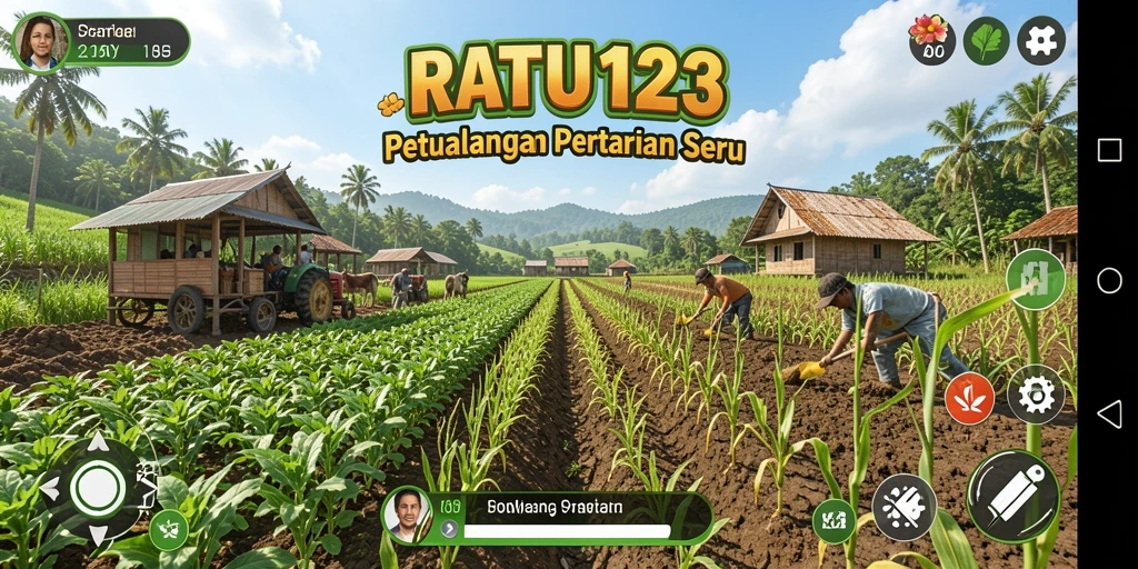Gameplay seru Ratu123 dengan berbagai tanaman dan hewan.