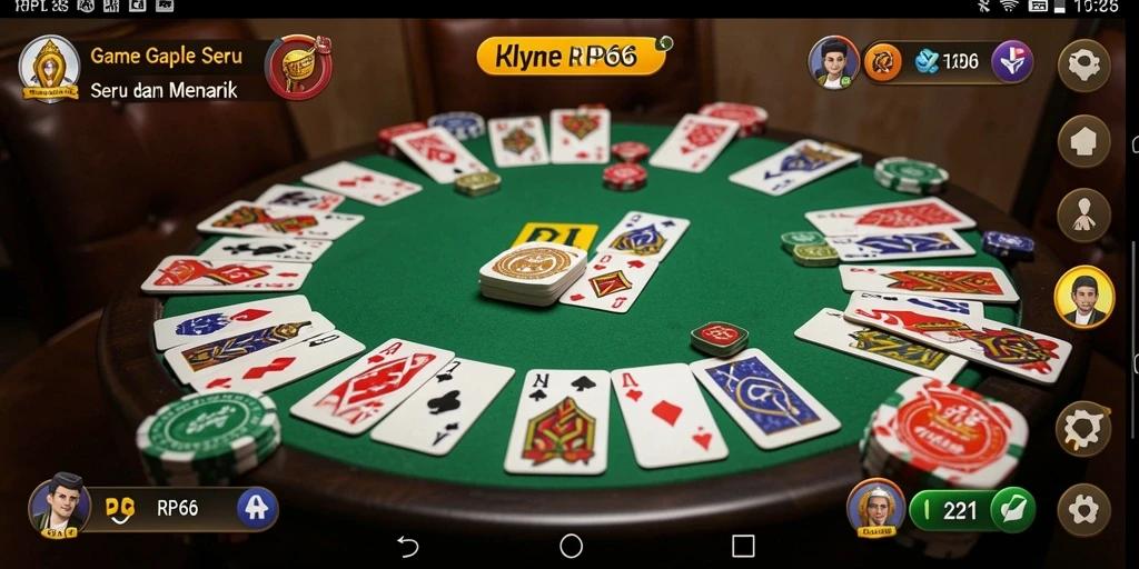 Screenshot gameplay RP66 menampilkan keseruan bermain Gaple.