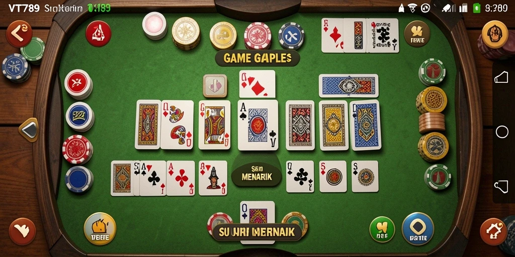 Gambar menunjukkan aksi intens dalam permainan Gaple VT789.