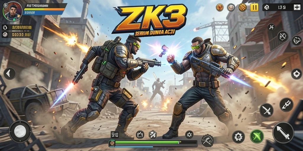 Tampilan menarik dari gameplay ZK3 yang penuh aksi dan tantangan.